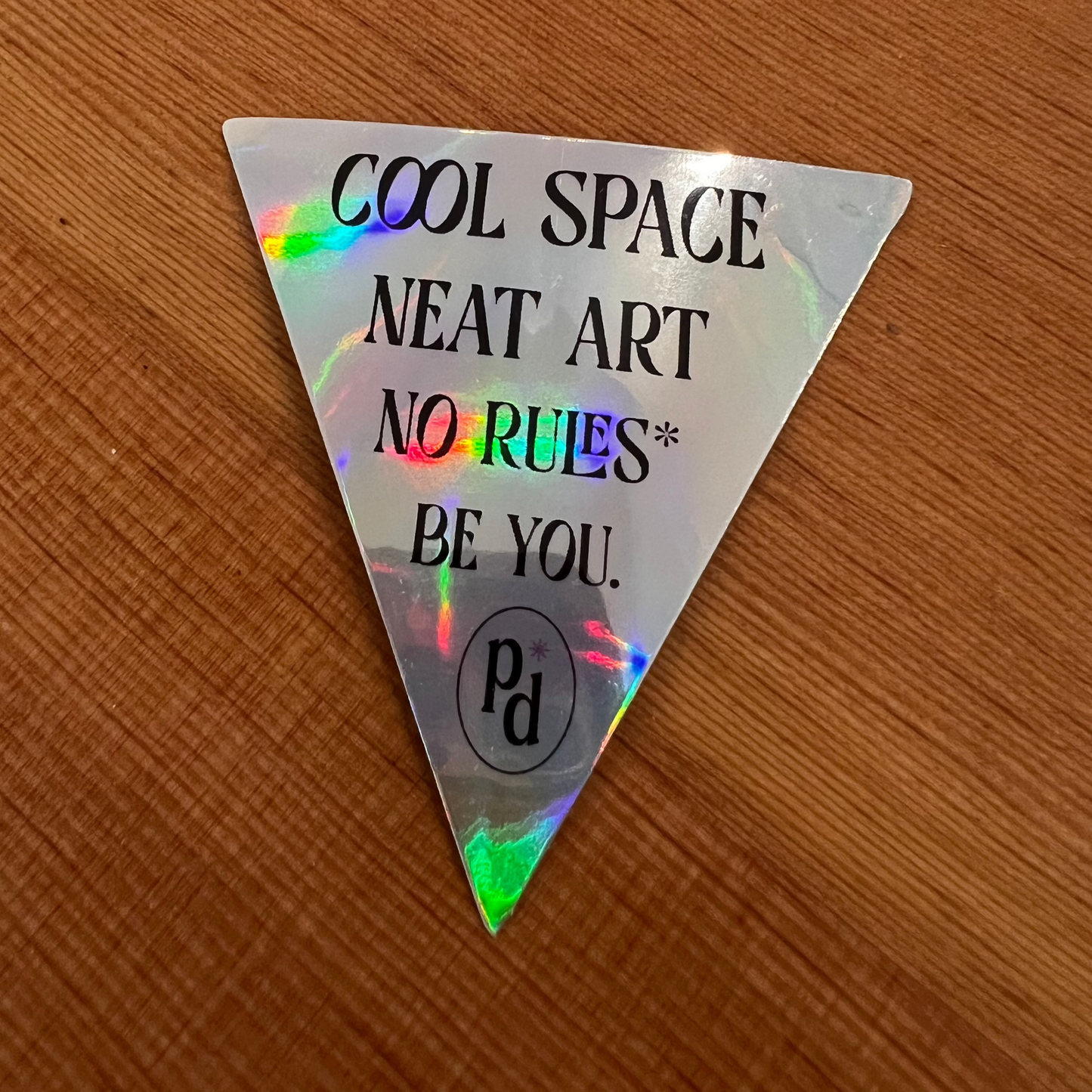 purple door holographic sticker