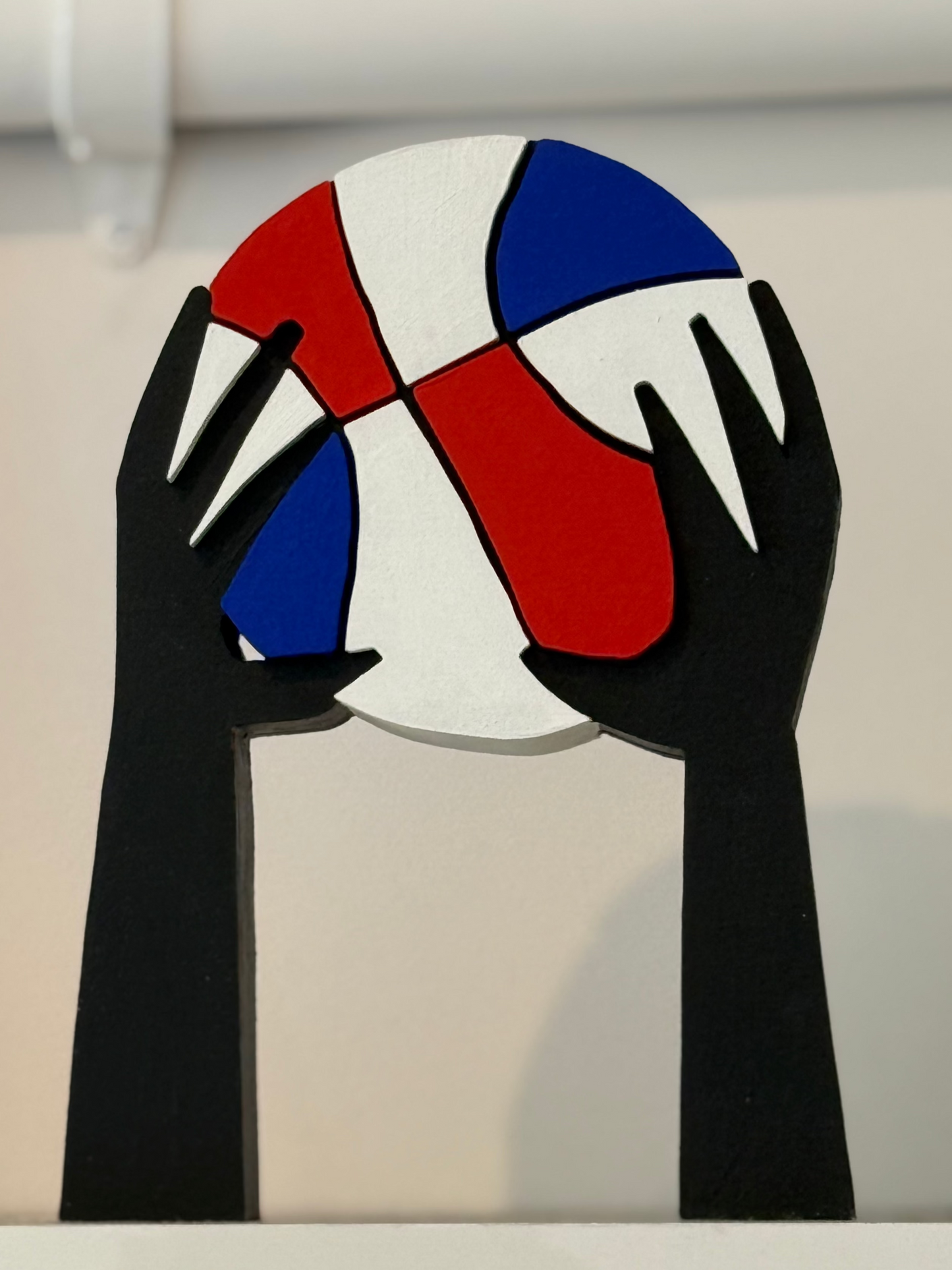 Wooden Basketball Sculpture