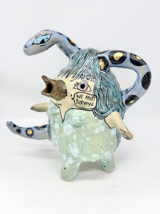 Snake Priestess, sculpture