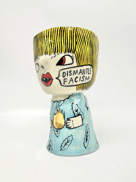 “Dismantle Facism”, diversity of tactics vessel